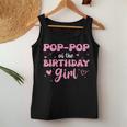 Pop-Pop Of The Birthday Pink Girl Matching Family Women Tank Top Personalized Gifts