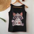 Raccoon Raccoon With Cookie -Adults Small Women Tank Top Unique Gifts