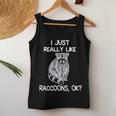 Raccoon Love Women's Tank Top - Quirky Animal Lover's Pick Unique Gifts
