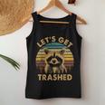 Raccoon Lovers Adorable Animal Let's Get Trashed Small Women Tank Top Unique Gifts