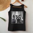 Raccoon & Sasquatch Selfie | Unisex Tank Top for Bigfoot Fans Unique Gifts