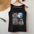 Raccoons Howling Moon Tank Top for Women - Whimsical Night Design Unique Gifts