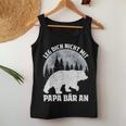 Retro Father Baby Son Daughter Bear Dad Father's Day Father Tank Top Frauen Lustige Geschenke