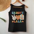 Retro Groovy Lala Grandma Hippie Family Matching Women Tank Top Personalized Gifts