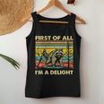 Retro Raccoon Delight Tank Top | Women's Fun Animal Design Unique Gifts
