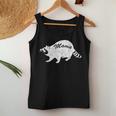 Retro Raccoon Women’s Tank Top - Vintage Half Moon Design Unique Gifts