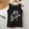 Rock Cat With Guitar Cat Motif Man Woman Tank Top Frauen Lustige Geschenke