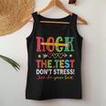 Rock The Test Don't Stress Just Do Your Best Teacher Testing Women Tank Top Personalized Gifts