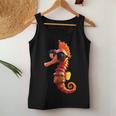 Seahorse With Sunglasses Aquarist Ocean Cute Seahorse Tank Top Frauen Lustige Geschenke