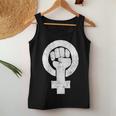 Símbolo Feminista Derechos Es Retrointage Grunge Camiseta sin mangas para mujer Regalos divertidos