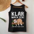 Sloth Klar Mach Ich Nur Halt Nicht Jetzt Morgenmuffel Tank Top Frauen Lustige Geschenke