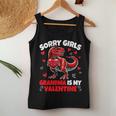 Sorry Girls Grandma Is My Valentine Dinosaur Holding Hearts Women Tank Top Personalized Gifts