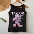 Taylor Outfit Disco Pink Cowgirl Women's N Girls Name Tank Top Frauen Lustige Geschenke