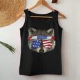 USA Patriotic Raccoon Tank Top - July 4th Trash Panda for Women Unique Gifts