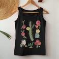 Vintage Botanicalintage Cactusintage Flower Botany Camiseta sin mangas para mujer Regalos divertidos