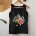 Vintage Girl And Reindeer Retro 1950'S Christmas Women Tank Top Personalized Gifts