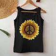 Vintage Sunflower Peace Sign Retro 70S Hippie Flower Power Tank Top Frauen Lustige Geschenke