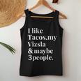 Vizsla Dad Mom Owner Dog Tacos Lover Men Women Tank Top Personalized Gifts