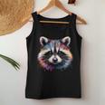 Watercolor Raccoon Women's Tank Top - Modern Classic Style Unique Gifts