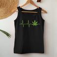 Weed For And Marijuana Leaf Heartbeat Tank Top Frauen Lustige Geschenke