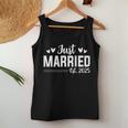 Wife Est 2025 Just Married Honeymoon Wedding Adult Black Small Modern Classic V-Neck Short Sleeve Polyester 100 Cotton Machine Wash Women Tank Top Personalized Gifts