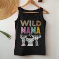 Wild Mama Zoo Theme Birthday Safari Jungle Fiesta A Juego Camiseta sin mangas para mujer Regalos divertidos