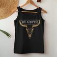 Women's In A World Full Of Princesses Be A Beth Boho Cow Skull S Tank Top Frauen Lustige Geschenke