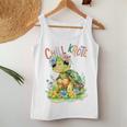 Baby Turtle With Flowers Cute Toad Girl Chill Toad Tank Top Frauen Lustige Geschenke