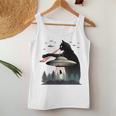 Cat Laser Eye Alien Ufo For Cat Mom Cat Dad Cat Lover Women Tank Top Personalized Gifts