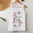 Children's Big Sister 2025 Horses Baby Pregnancy Announcement Gray Tank Top Frauen Lustige Geschenke