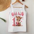 Children's Cute Deer I Am 1 Children's Birthday 1St Birthday Girl Tank Top Frauen Lustige Geschenke