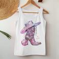 Cute Pink Cowgirl Boots Disco Western Country Cow Girls Tank Top Frauen Lustige Geschenke