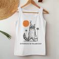 Everyday Is Trash Day Retro 90s Sunset Raccoon Trash Panda Women Tank Top Unique Gifts