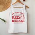 In February We Wear Red Chd Awareness Heart Health Groovy Women Tank Top Personalized Gifts