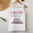 Booktrovert Definition Book Lovers Librarian Flowers Tank Top Frauen Lustige Geschenke