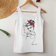 Girl Powerintage Pin Up Retro Strong Woman Unbreakable Gray Tank Top Frauen Lustige Geschenke