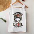 Leopard Messy Bun Grandma Life Football Grandma Women Tank Top Personalized Gifts