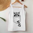 Raccoon Cartoon Pocket Tank Top - Women's Casual Fit Unique Gifts