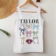 Retro Coquette Taylor First Name Personalized Birthday Girl Women Tank Top Personalized Gifts