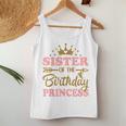 Sister Of The Birthday Princess Themed Family Girl Birthday Women Tank Top Personalized Gifts