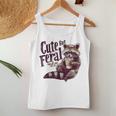 Vintage Raccoon Coffee Lover Women's Tank Top | Cute & Feral Theme Unique Gifts