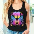 11Th Birthday Girl 11 Years Butterfly Number 11 Tank Top Frauen Geschenke für Sie