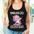 30Th Birthday Woman 30 Years Party Outfit Unicorn Tank Top Frauen Geschenke für Sie