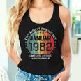 40Th Birthday Absolute Unique Since January 1982 Woman Man Tank Top Frauen Geschenke für Sie