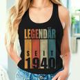 84Th Birthday Woman Man Legendary Since 1940 Tank Top Frauen Geschenke für Sie