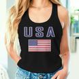 Bandera Americana Cool Patriotic Usa Banderas Hombres Es Camiseta sin mangas para mujer Regalos para ella