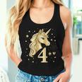 Birthday 4 Years Girls' Unicorn Outfit 4Th Birthday Tank Top Frauen Geschenke für Sie