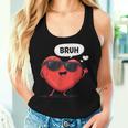Bruh Valentines Day Heart Humor Meme Graphic Women Tank Top Gifts for Her