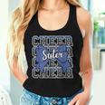 Cheer Sister Bow Sport Cheerleader Cheerleading Blue Women Tank Top Gifts for Her