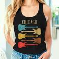 Chicago Concert Rock Music Festival Guitarras Illinois Band Il Cuello Camiseta sin mangas para mujer Regalos para ella
